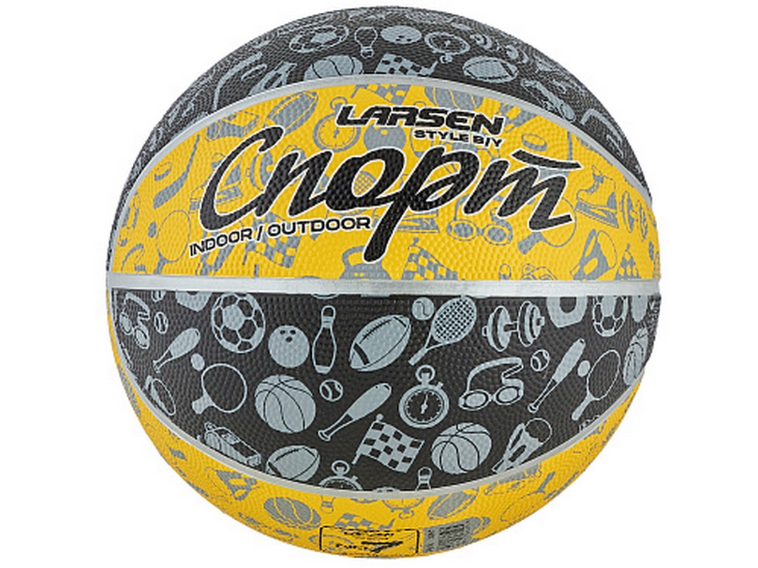 Мяч баскетбольный Larsen Style Black\Yellow p.7