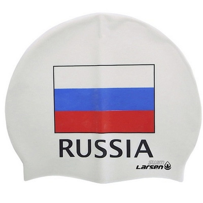 Шапочка плавательная Larsen Russia белый