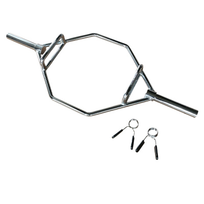 Гриф для мертвой тяги с замками Smith Fitness HEXOB2
