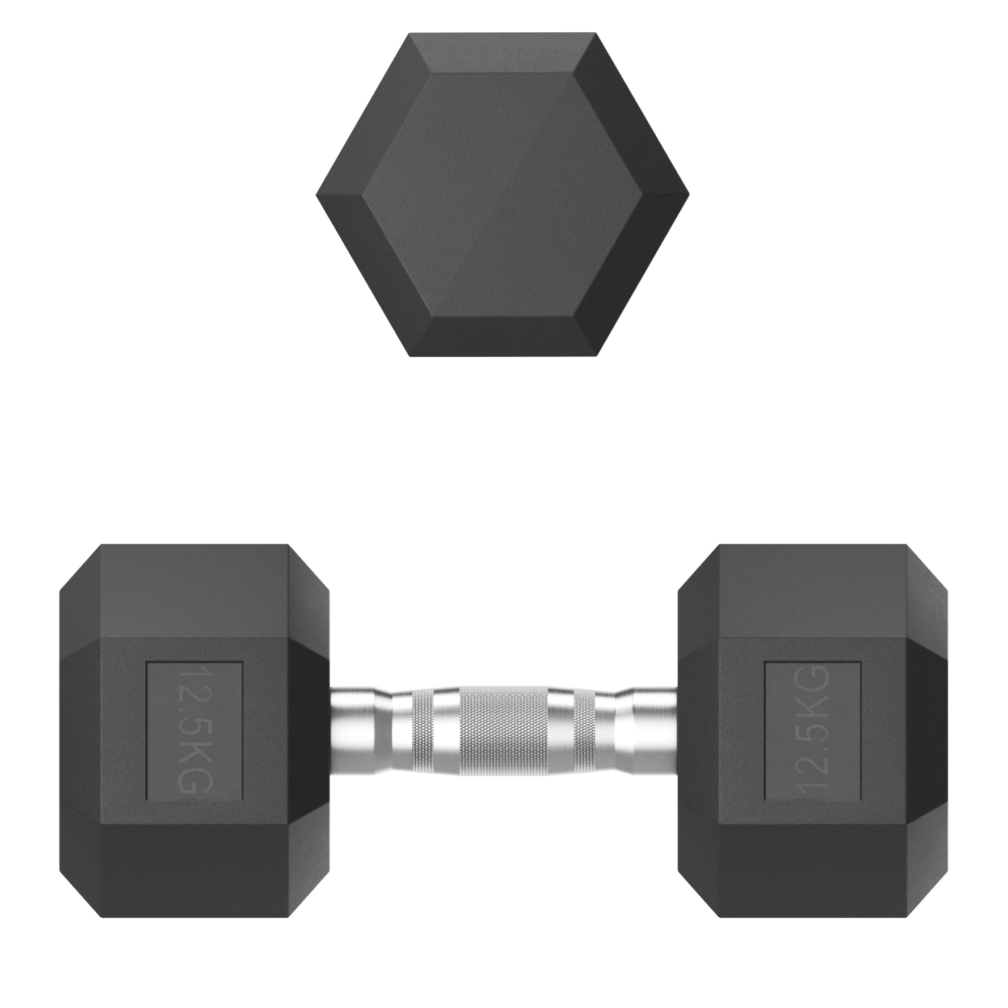Гантель гексагональная обрезиненная 12,5 кг UnixFit DBHEX12_5x2 2 шт