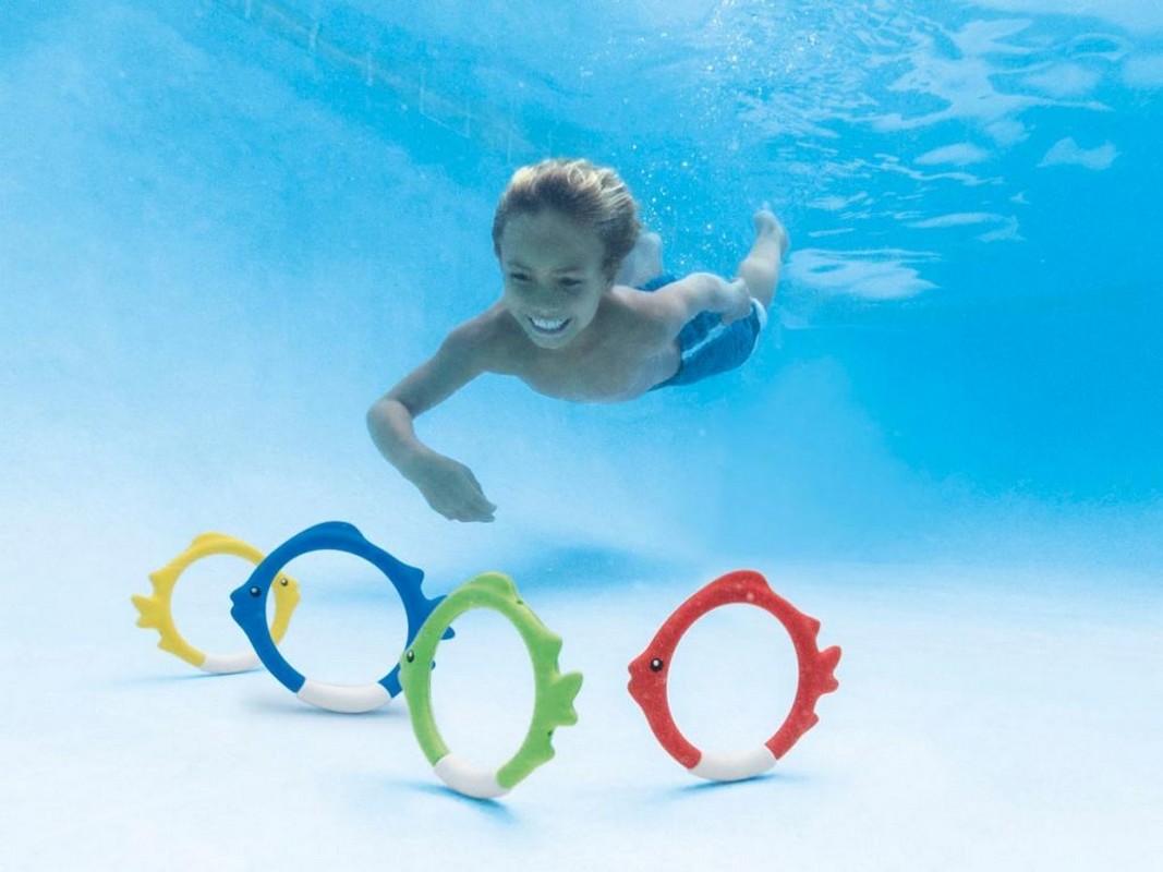 Кольца для подводной игры Рыбки Intex 55507 4 цвета