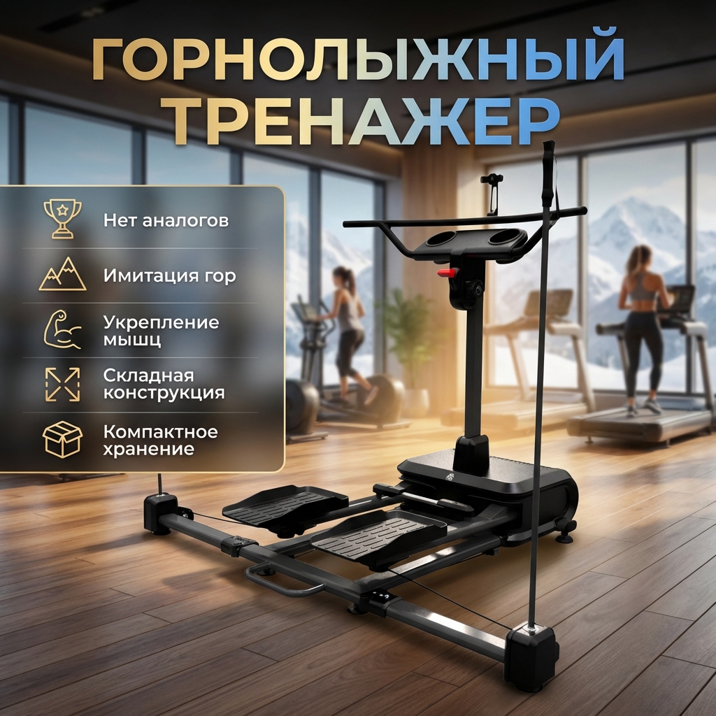 Горнолыжный тренажер DFC SkiPro SK-3801 Black