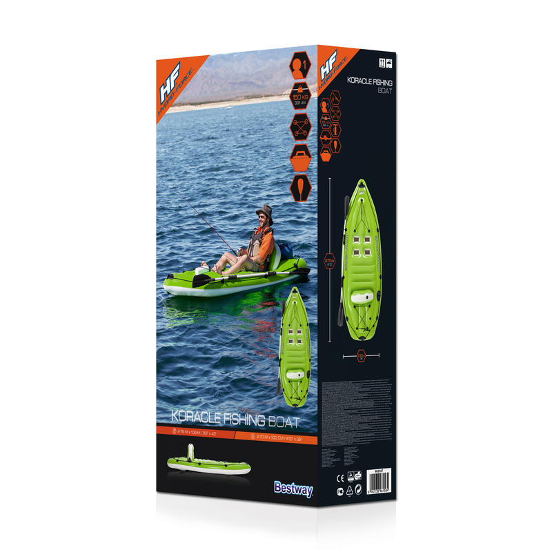 Надувная лодка-каяк Koracle, 270x100см, весло, насос Bestway 65097