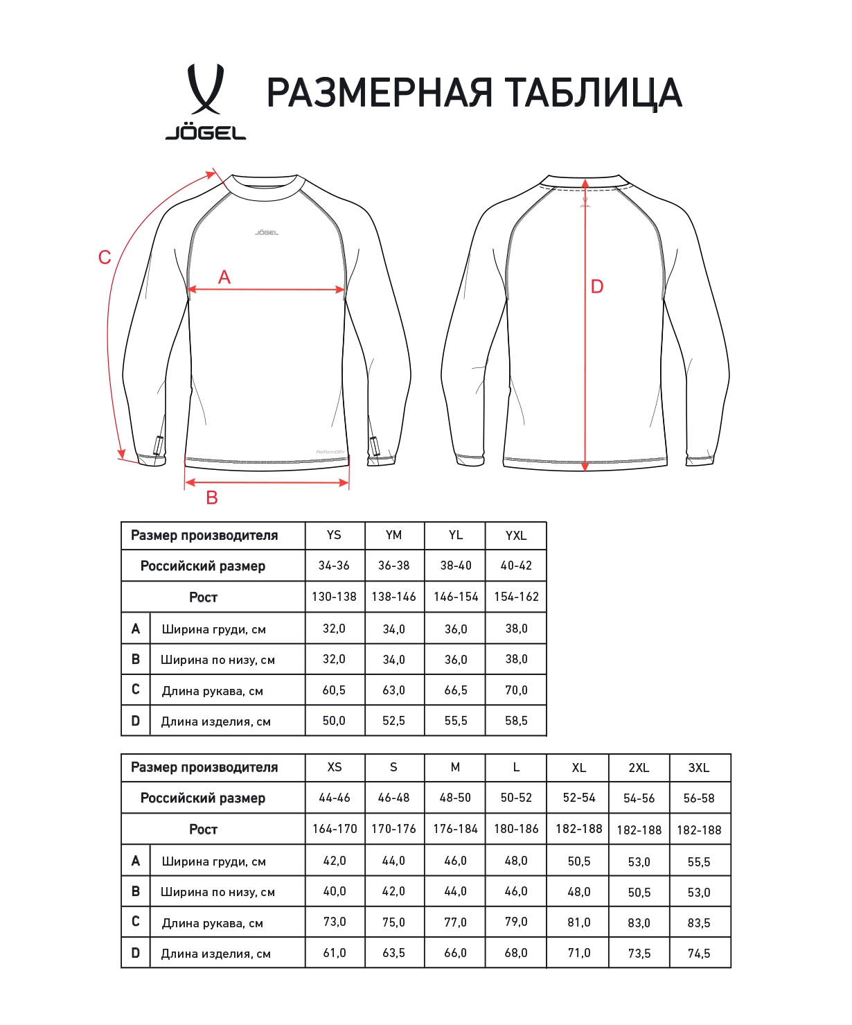 Джемпер компрессионный утепленный Jogel CAMP PerFormDRY Baselayer Top Warm, красный
