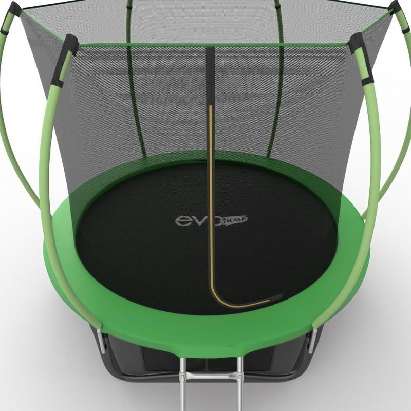 Батут с внутренней сеткой и лестницей EVO Jump Internal 10ftt+ нижняя сеть, зеленый
