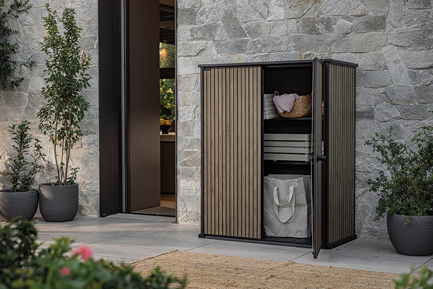 Шкаф Вертикальный (Vertical Shed) 1400 L коричневый венецианский
