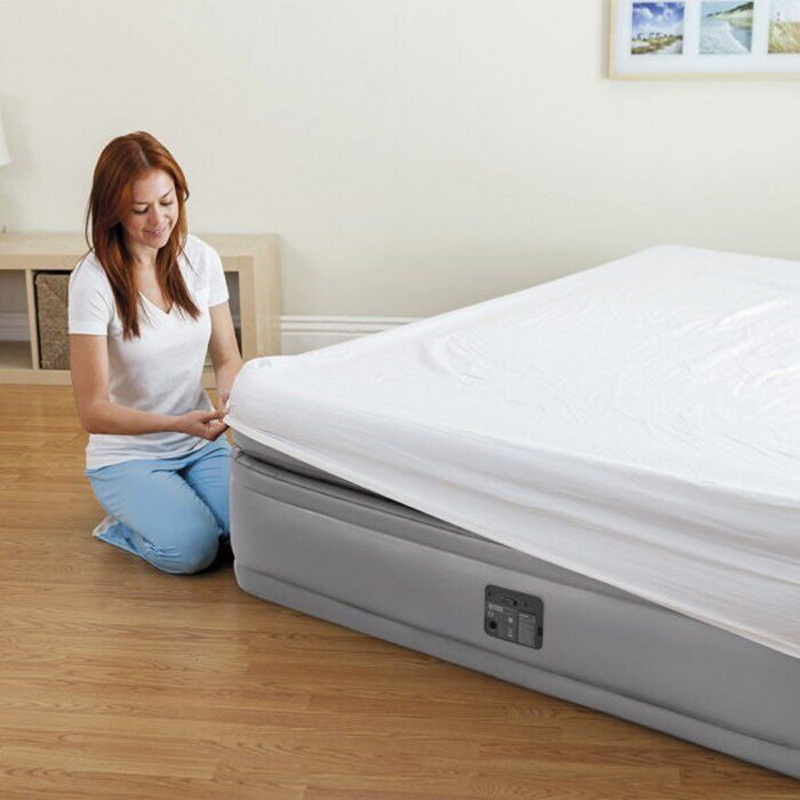 Надувная кровать Intex Prime Comfort Elevated 152х203х51см, встроенный насос 220V 64164