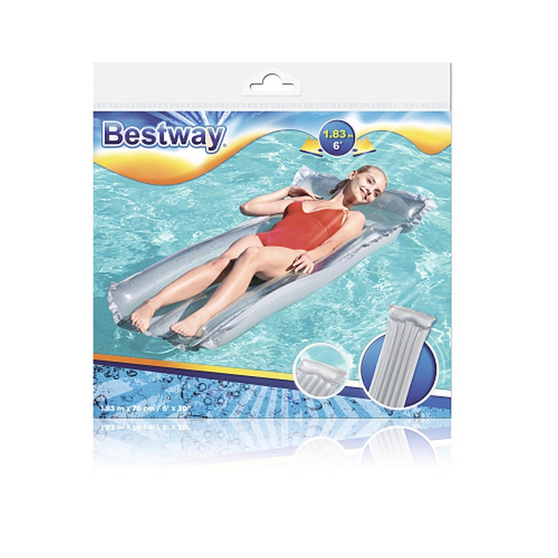 Матрас надувной полупрозрачный 183x76см Bestway 44013