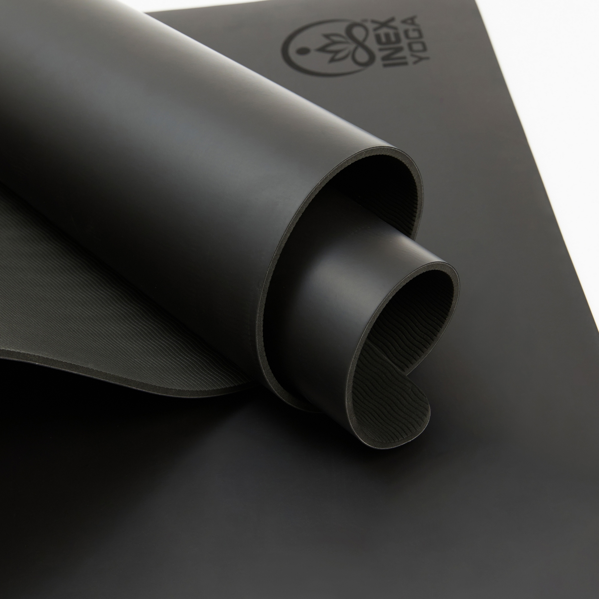 Коврик для йоги 185х68х0,5 см, TPE, c гравировкой Inex Yoga PU Mat PUMATPE-CH-GY серый