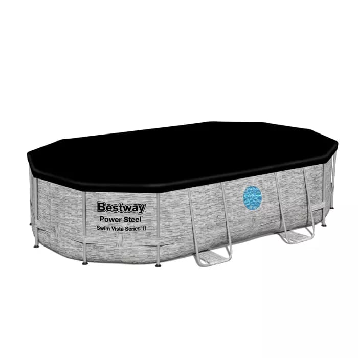 Каркасный овальный бассейн Bestway Ротанг 488х305х107см 56946