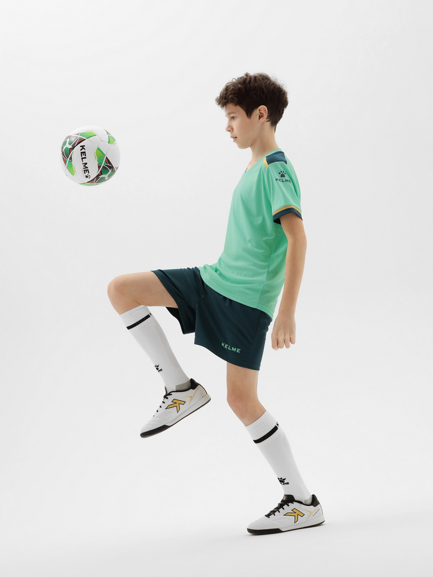 Детская футбольная форма Kelme Football Suit 8351ZB3158-328 Teal\Blue-green