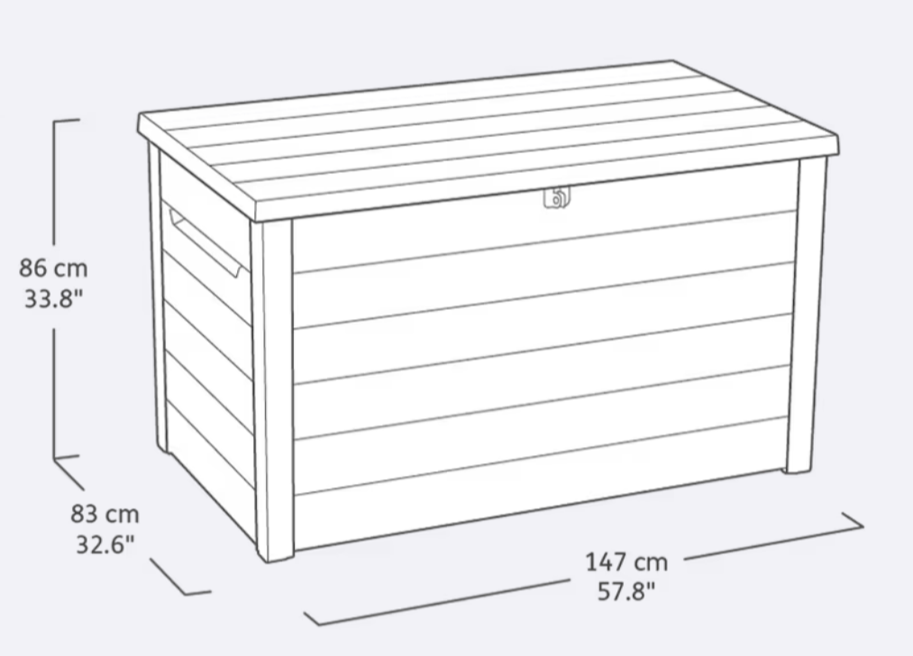 Сундук для хранения 850 л, коричневый Ontario Storage box