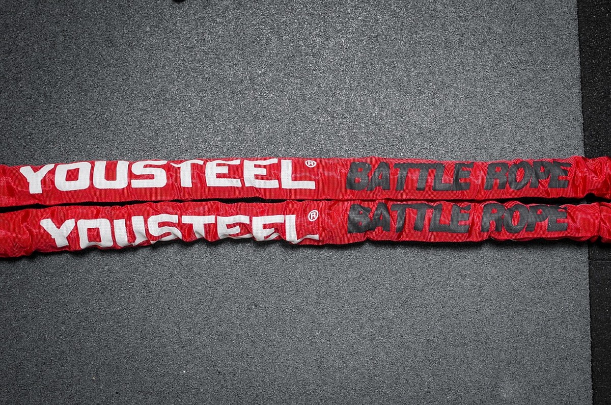 Канат тренировочный YouSteel нейлон, в чехле, D38мм, длина 15 м, красный