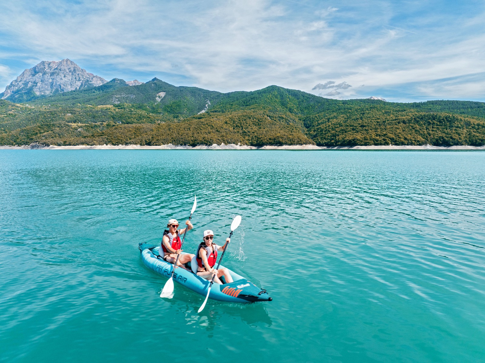 Надувная байдарка Kayak Glider-412 412x83х42см, весла, сиденья, киль, до 180кг Aqua Marina Glider-412 PA-25GD02