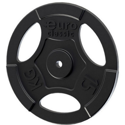 Диск чугунный 15 кг Euro Classic ES-0247, окрашенный d-26