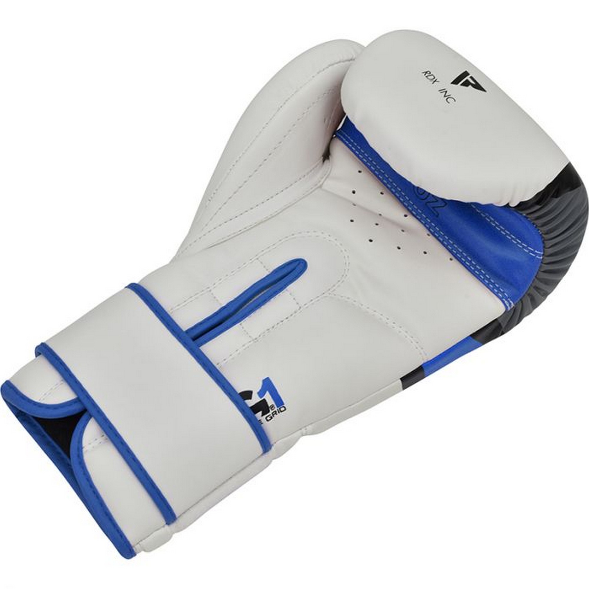 Перчатки тренировочные RDX BGR-F7U-8oz белый\синий