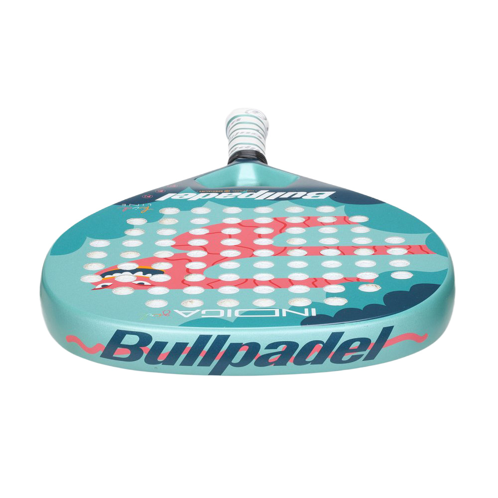 Ракетка для падела, для начинающих, стекловолокно Bullpadel Indiga Jr Girl 26 494423 бирюзовый-коралловый
