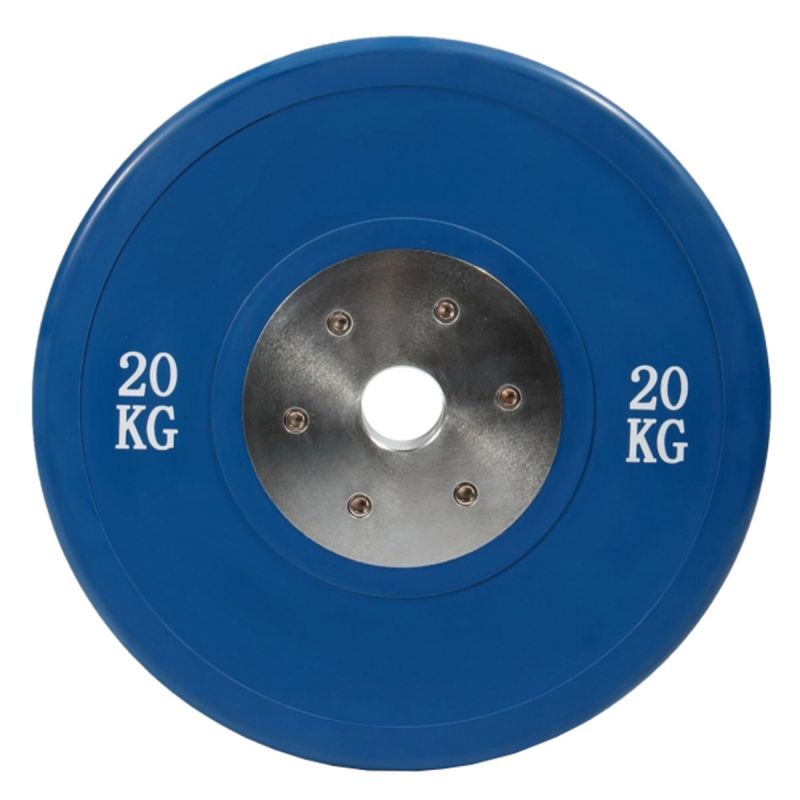 Диск профессиональный обрезиненный цветной D51 мм, 20 кг Profi-Fit синий