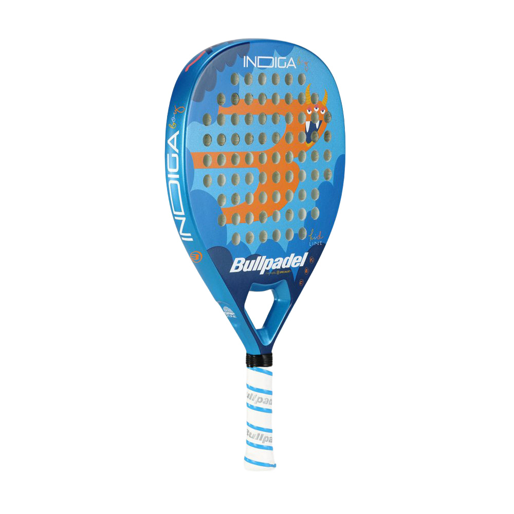 Ракетка для падела, для начинающих, стекловолокно Bullpadel Indiga Jr Boy 26 494422 сине-оранжевый