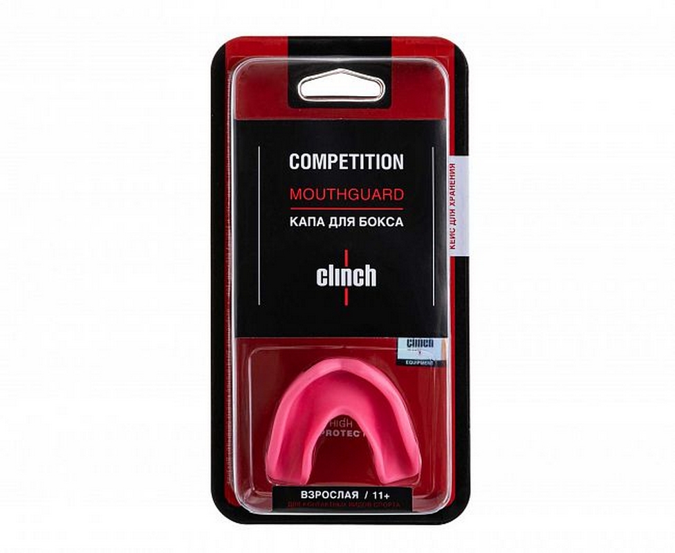 Капа одночелюстная Clinch Competition Single Layer Mouthguard C511 розовый