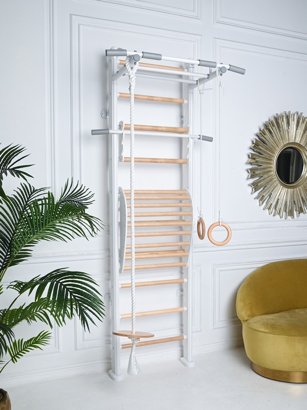 Детский спортивный комплекс Perfetto Sport "Scala in legno 1" bianco-naturale PS-115