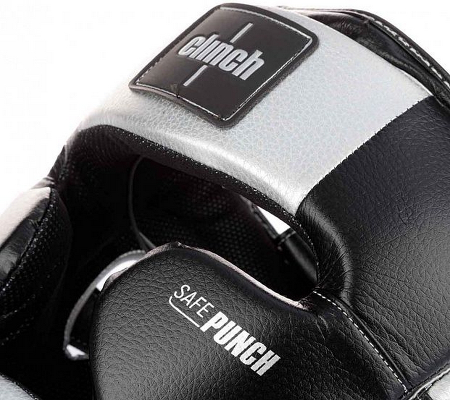 Шлем боксерский Clinch Punch 2.0 Full Face C148 черно-серебристый