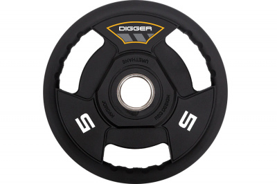 Диск олимпийский полиуретановый 3-х хватовый 5кг Hasttings Digger HD51C3A-5
