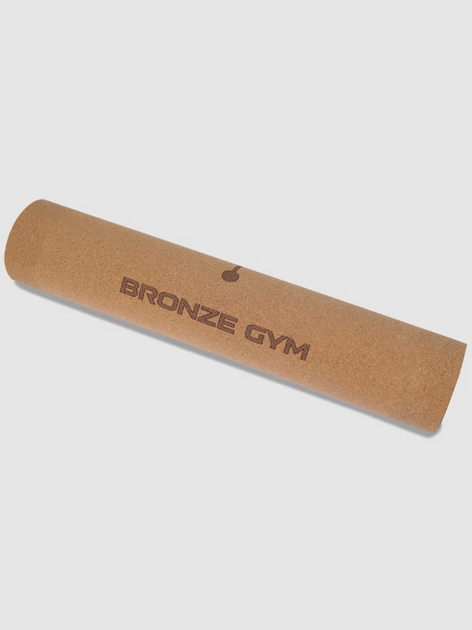 Коврик для йоги и пилатеса 173x60x0,6см, пробка Bronze Gym BG-FA-CYM6