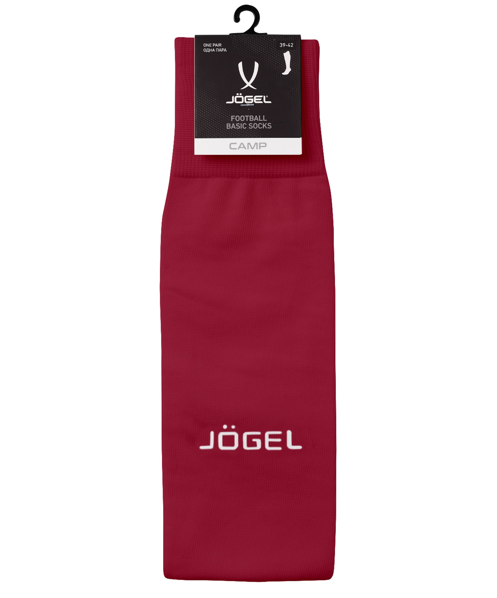 Гетры футбольные Jogel Camp Basic Socks, гранатовый\серый\белый