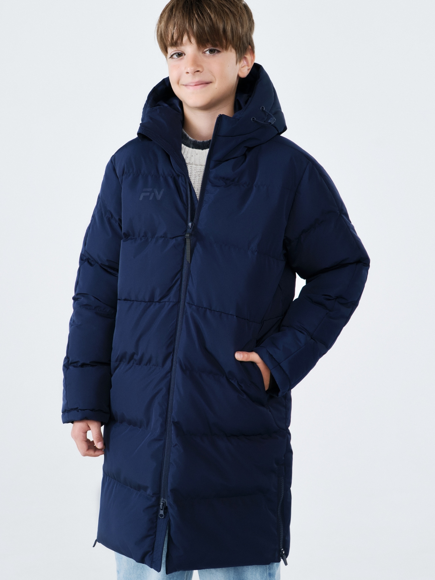 Детский пуховик FN Snowfall Long Kid KFN4201001-424 Dark Blue