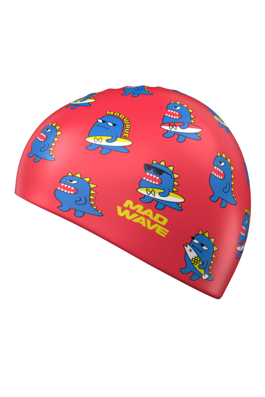 Юниорская силиконовая шапочка Mad Wave Dinos M0575 15 0 00W