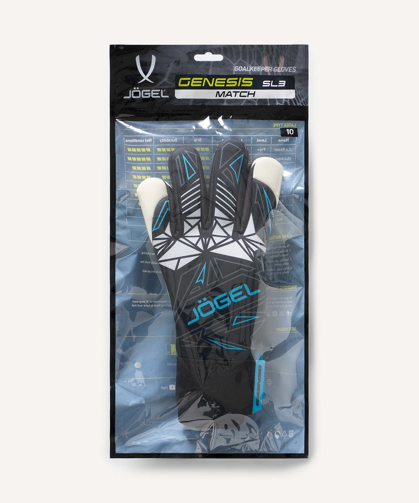 Перчатки вратарские Jogel Genesis SL3 Negative hybrid, черный
