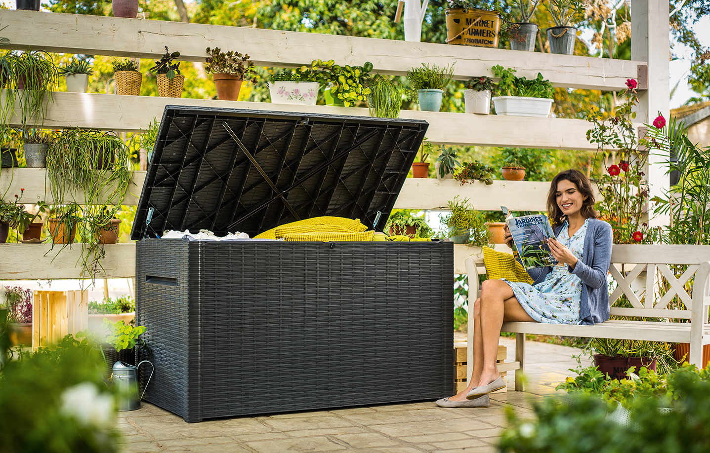 Сундук для хранения, коричневый Java Box 850L