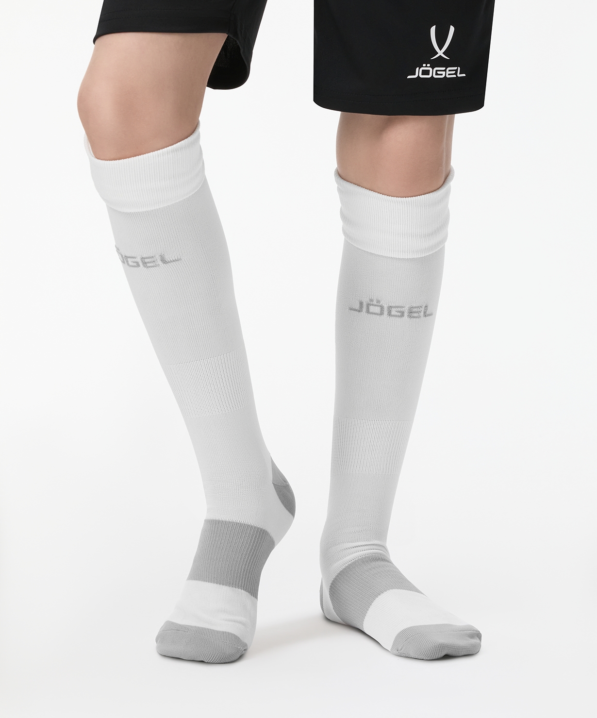 Гетры футбольные Jogel CAMP BASIC SOCKS 00, белый\серый\серый