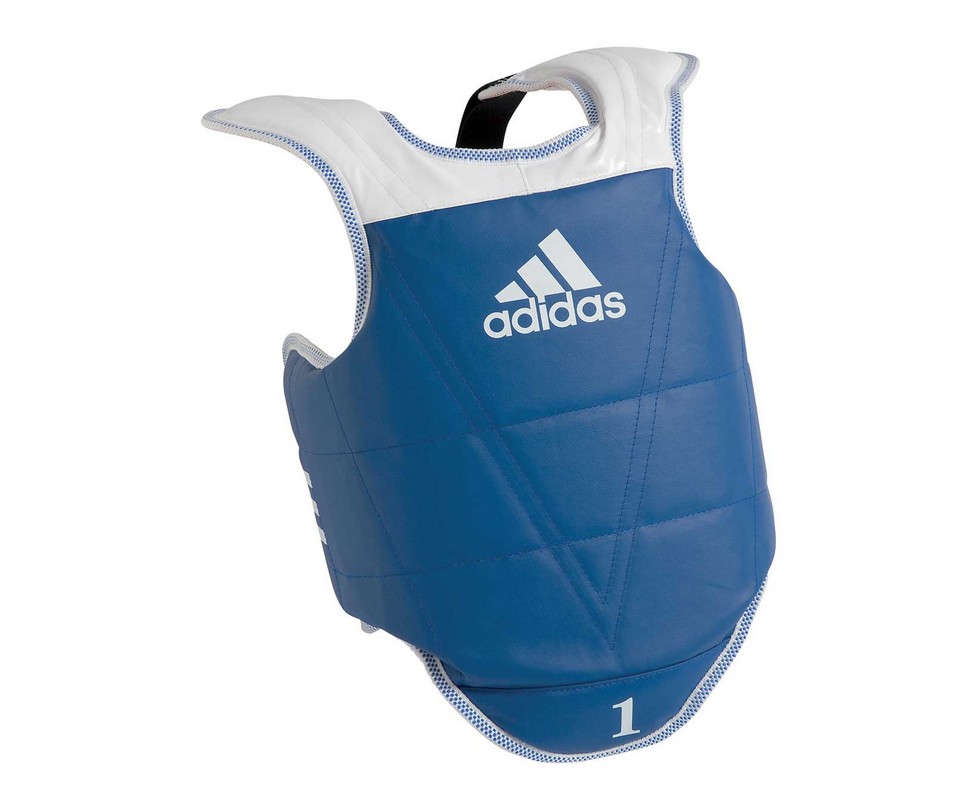 Защита корпуса двухсторонняя Adidas Kids Body Protector Reversible WTF сине-красная adiTKP01