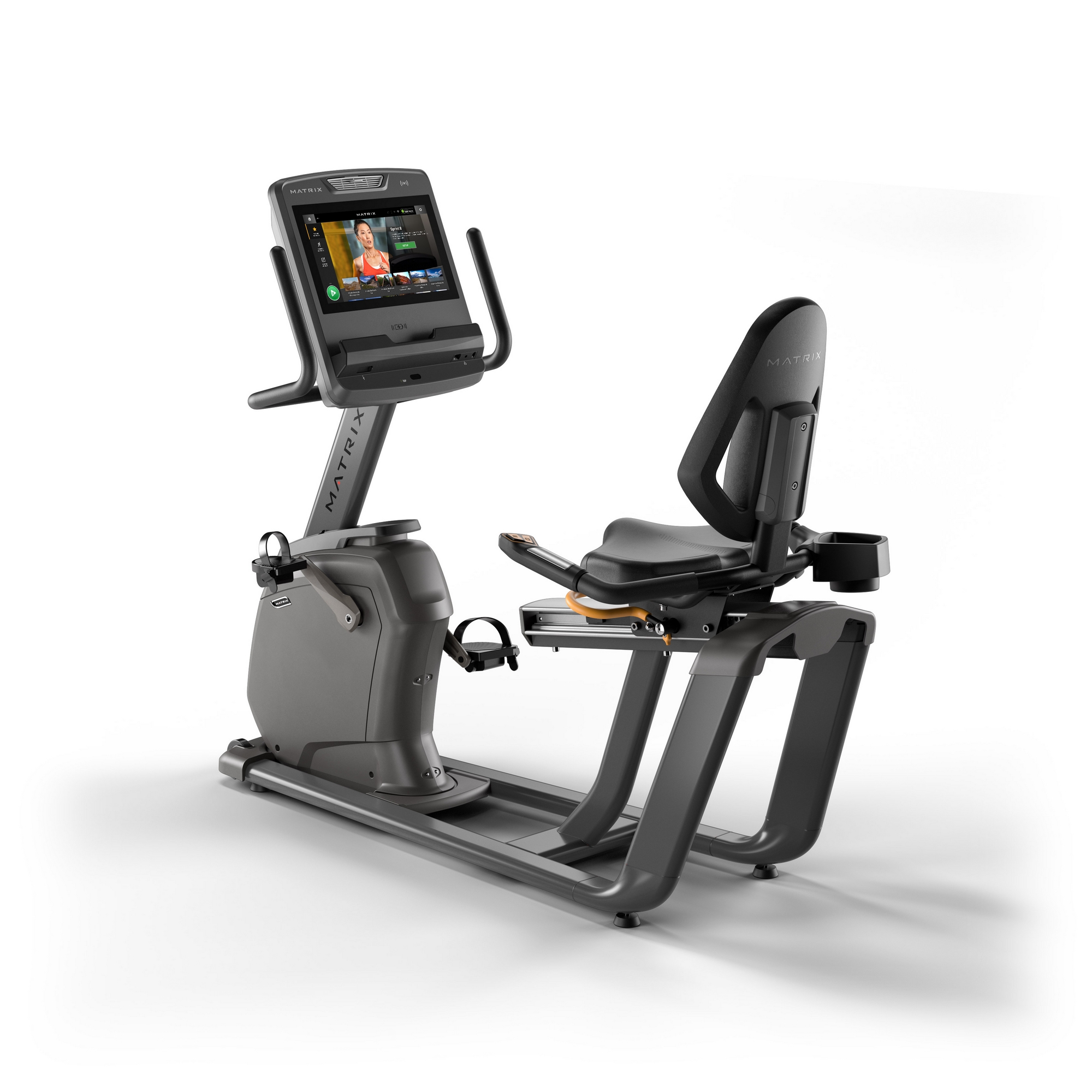 Горизонтальный велотренажер Matrix Lifestyle с консолью Touch R-LS-F/TOUCH-C