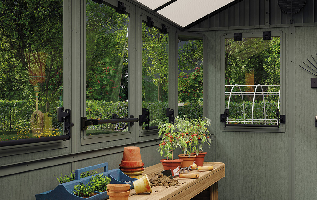 Сарай садовый "Поттинг" Potting shed Evotech Green 6x8