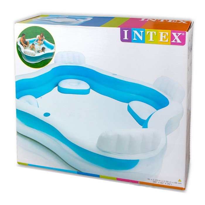 Детский надувной бассейн 229х229х66см Intex Семейный 56475