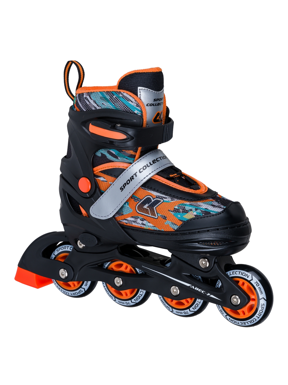 Раздвижные роликовые коньки Alpha Caprice CK-SK-P320-33Orange (антистресс обезьяна в подарок)