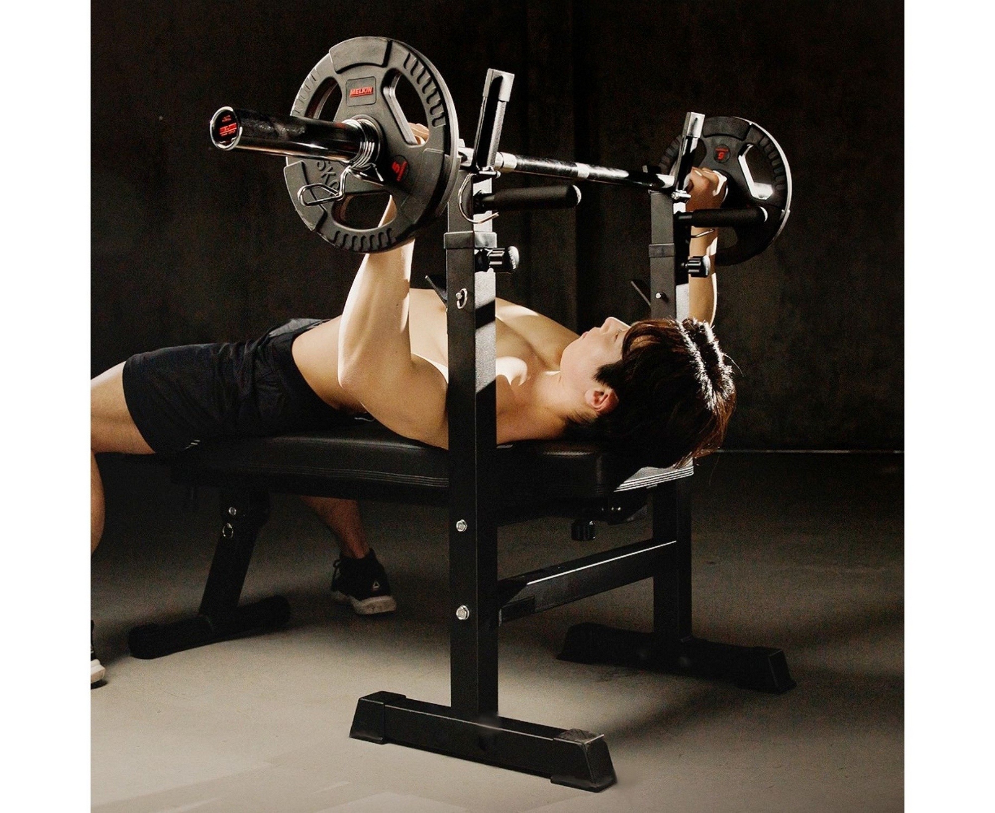Усиленная скамья со стойками под штангу DFC MELKINMKBP01 | Premium Fitness
