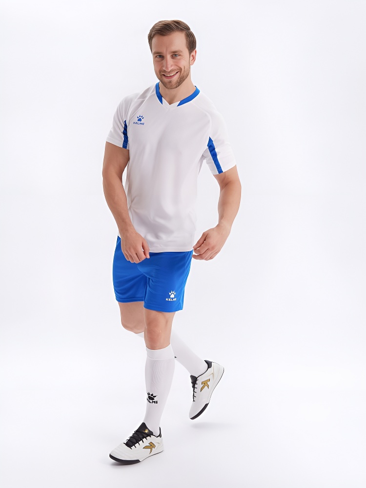 Футбольная форма Kelme Short-Sleeved Football Suit 8251ZB1002-100 White\Blue