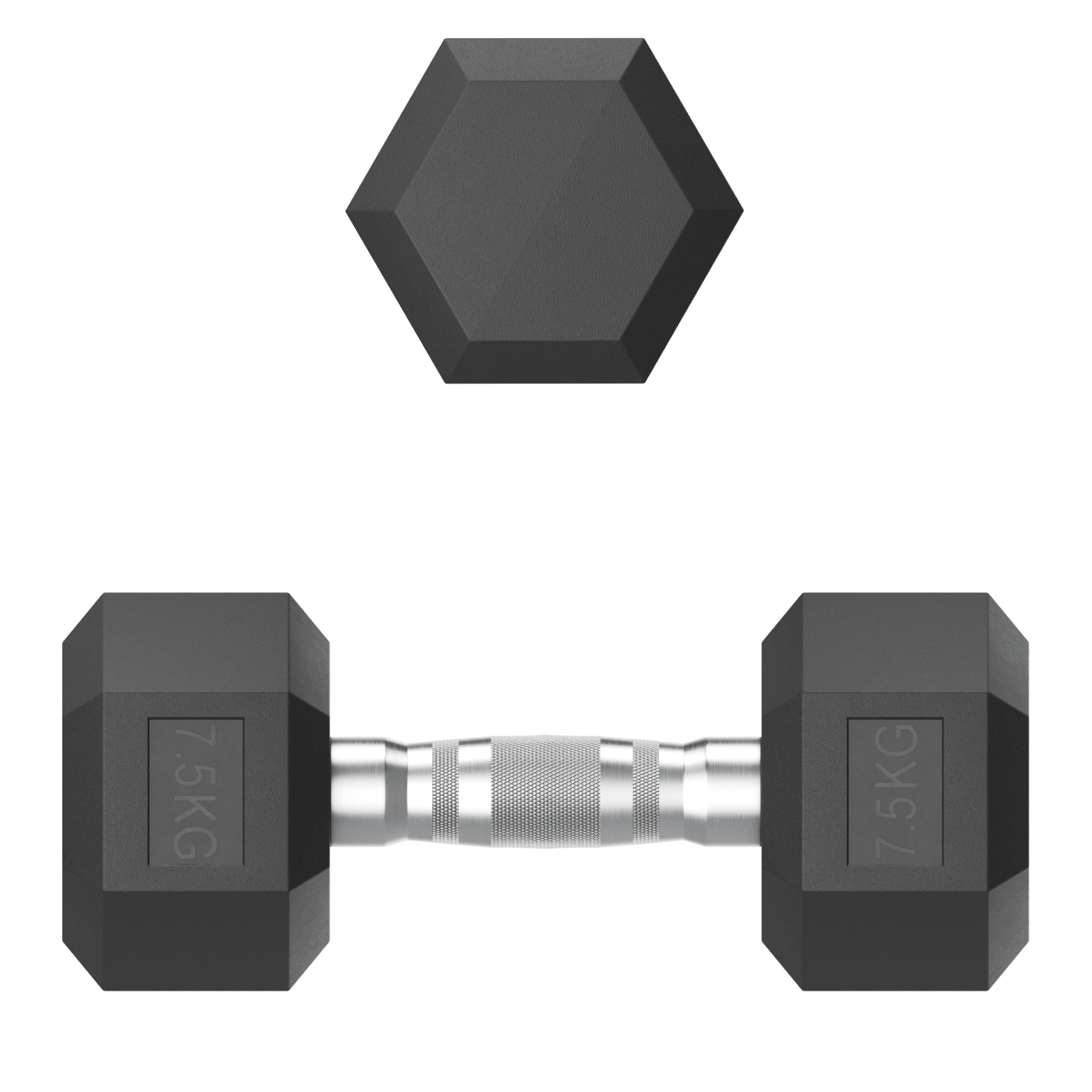 Гантель гексагональная обрезиненная 7,5 кг UnixFit DBHEX7_5x2 2 шт