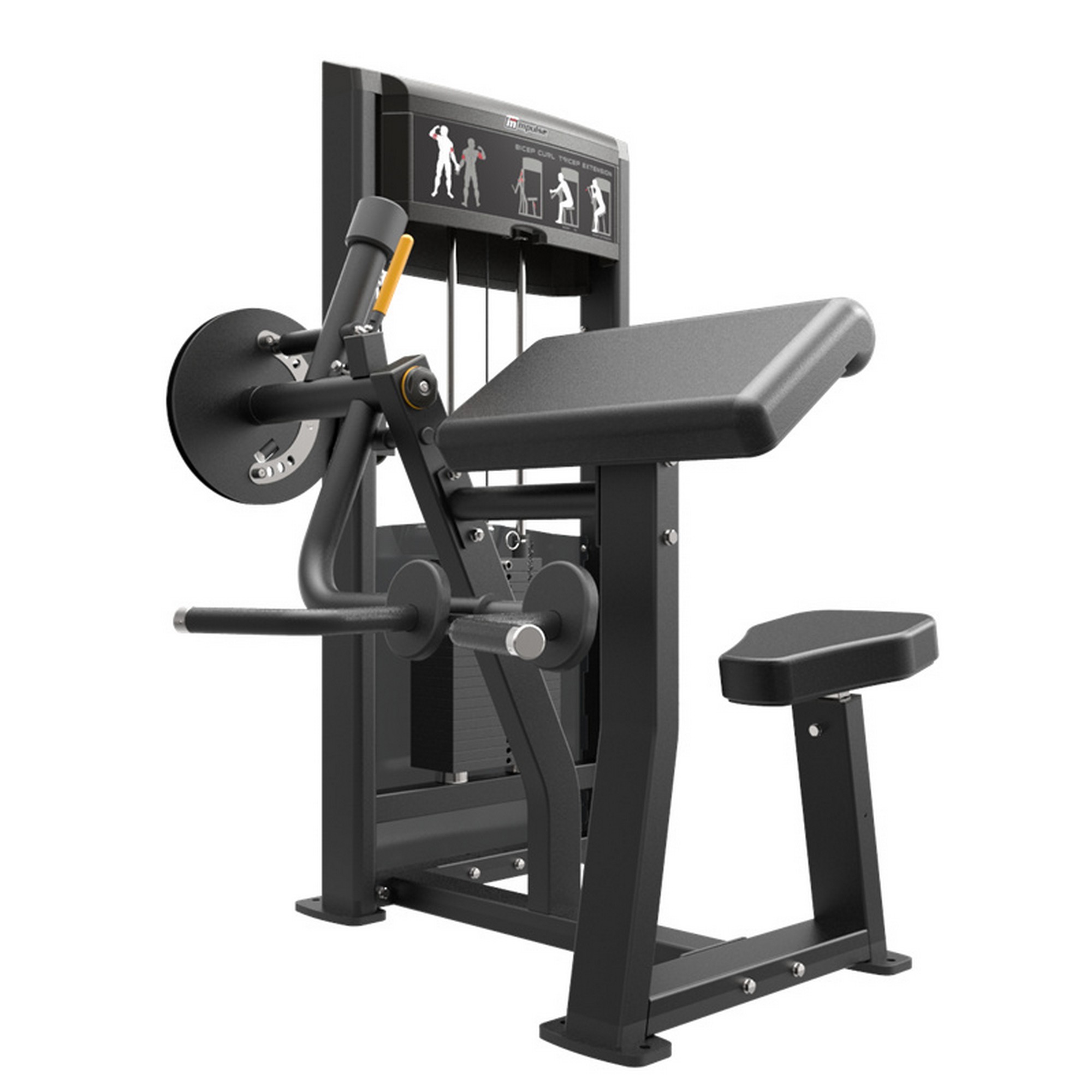 Бицепс/Трицепс 200 Ф (91 кг) Impulse IF9333 — полное зачехление весового стека | Premium Fitness