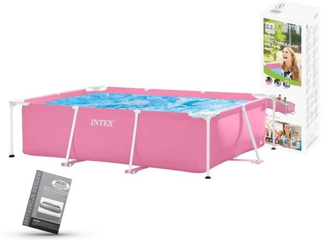 Каркасный бассейн 220х150х60см Intex Pink Metal Frame 28266