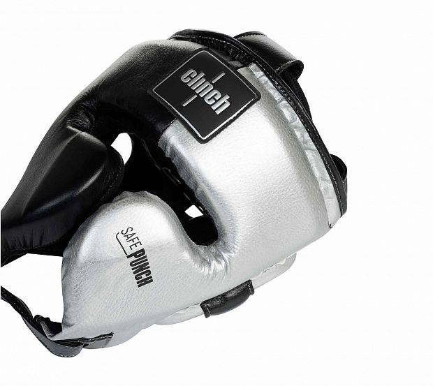 Шлем боксерский Clinch Punch 2.0 C145 черно-серебристый