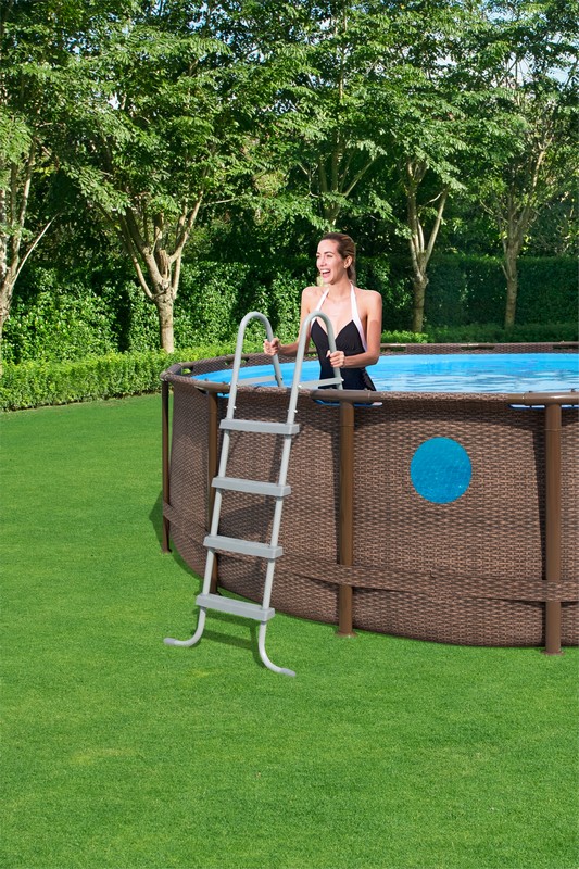 Каркасный бассейн круглый 549х122см Bestway Power Steel Swim Vista Series 56977 Ротанг