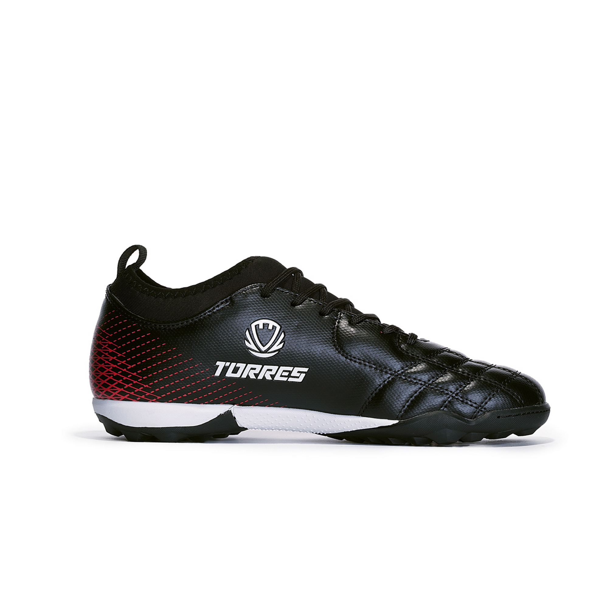 Бутсы футбольные (многошиповки) подростковые Torres BOLA-J TS2342310-124 с носком, чёрный