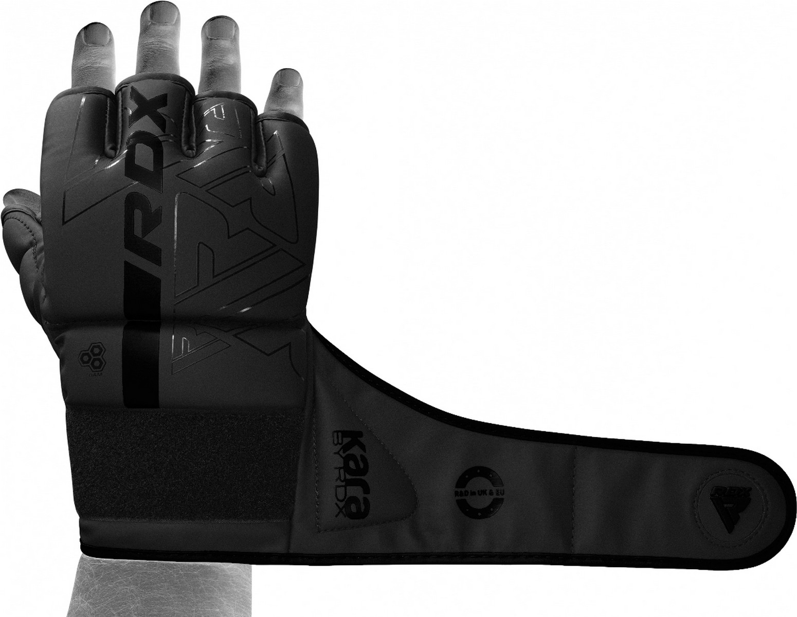 Перчатки тренировочные RDX Grappling F6 GGR-F6MB черный матовый