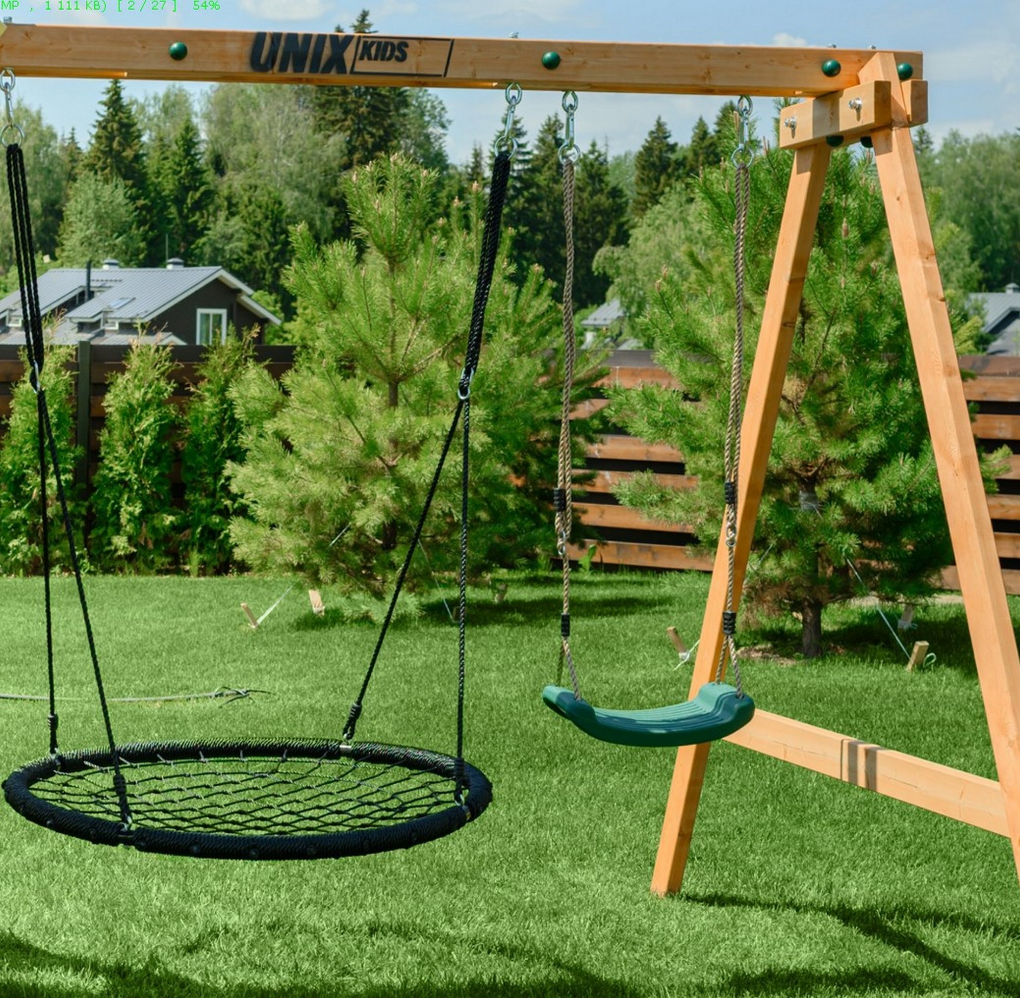 Детский игровой комплекс Unix Kids (6 in 1) PLU6IN1DG Dark Green