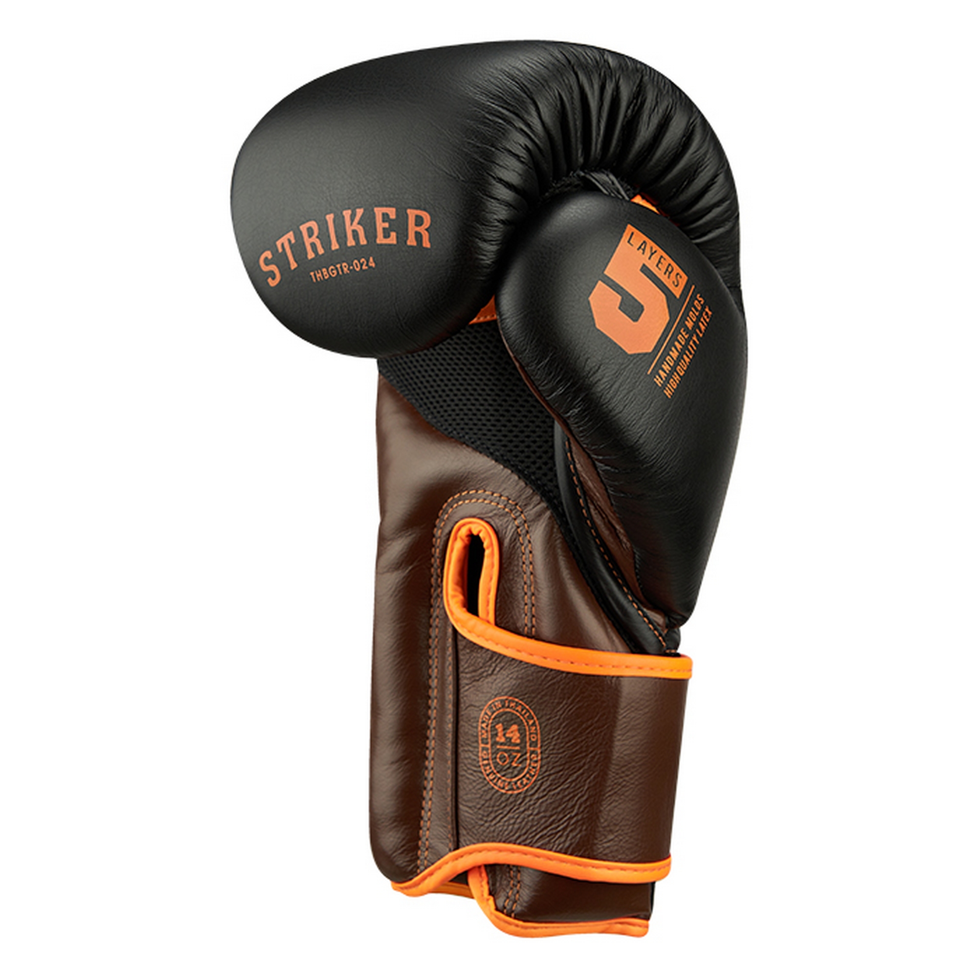 Боксерские перчатки Green Hill STRIKER THBGTR-024 черный\оранжевый